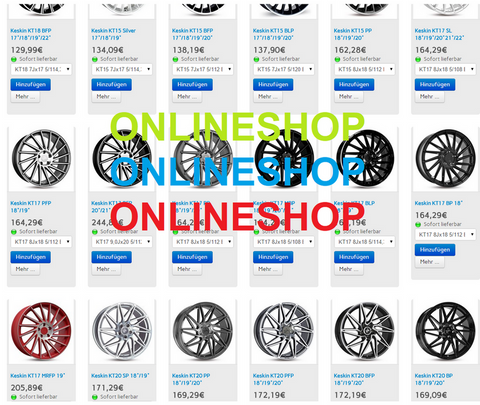 All4uni-OnlineShop, Ponto de venda Jantes All4uni